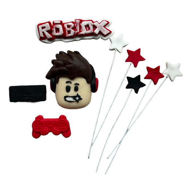 Set 9 edible decorations in sugar, Roblox