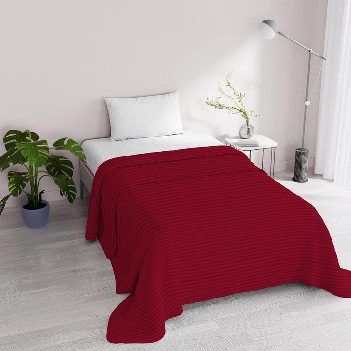 Cuvertură de vară Satin Stripes, poliester, crem, 260X250 Cm