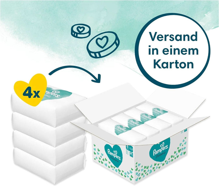 Pampers Baby Windeln Größe 6 (13+Kg) Harmonie, MONATSBOX, Sanfter Hautschutz Und Pflanzenbasierte Inhaltsstoffe, 144 Stück