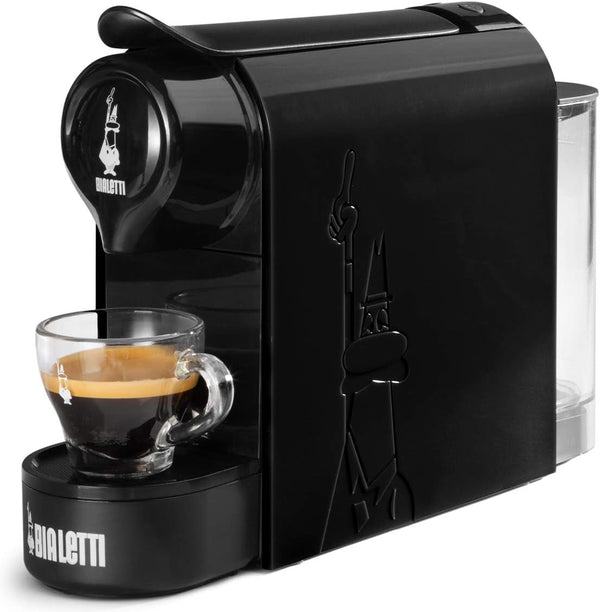 Bialetti Gioia Mașină și cafea Espresso per Capsule in Alluminio Bialetti, 1200, Negru