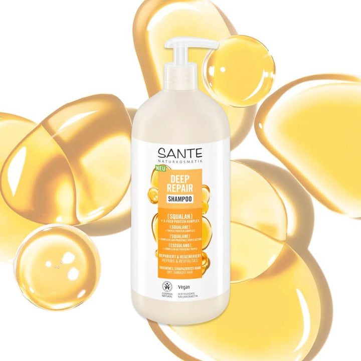 SANTE Naturkosmetik, șampon vegan de îngrijire pentru păr neted și strălucitor, 950 ml