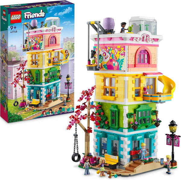 LEGO 41748 Friends Heartlake City Community Centre, clădire modulară cu studiouri de artă și de înregistrare, cameră de joacă cu 6 mini păpuși, inclusiv Pickle The Dog, jucărie pentru copii