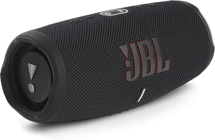 Difuzor Bluetooth JBL Charge 5 negru - Boombox portabil, rezistent la apă, cu power bank integrat - O încărcare a bateriei pentru până la 20 de ore de muzică fără fir