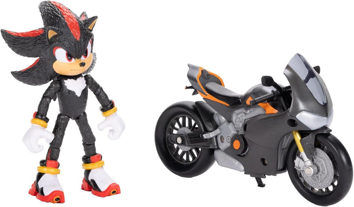 Sonic 3 The Movie Shadow Figure, 15 Cm, Movable, Inclusiv Shadow Mobile de la Jakks Pacific, Acoustic, Negru