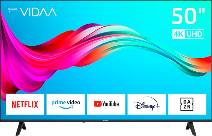 DYON Smart 43 VX 108 Cm (43 Zoll) Fernseher (Full-Hd Smart TV, HD Triple Tuner (DVB-C/-S2/-T2), App Store, Prime Video, Netflix, Youtube, DAZN, Disney+) [Mod. 2022], Schwarz