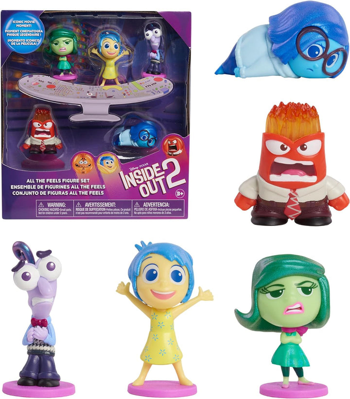 Just Play Disney și Pixar Inside Out 2 Minifigurine de colecționat, figuri de la 2,5 cm la 6,4 cm înălțime, jucării pentru copii de la 3 ani în sus