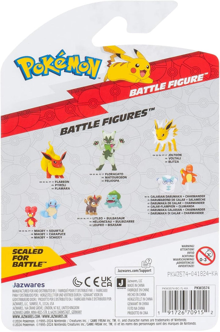 Pokémon PKW3574 - Battle Figure Pack - Blitza, Figura detaliată oficială, 7,5 cm