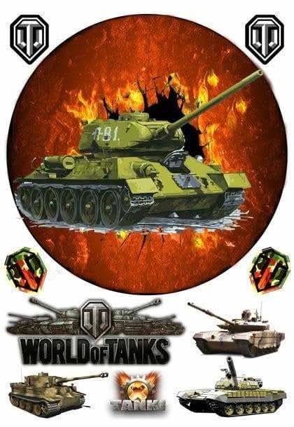 Imagine comestibila, Icing, topper World of Tanks - Nati Shop