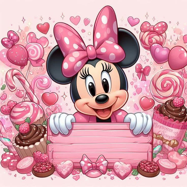 Imagine comestibila, vafa sau icing, format A4, Minnie Mouse - Nati Shop