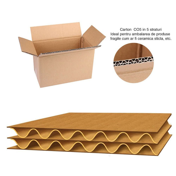 Set 20 cutii carton CO5, EB, 365 x 220 x 125 - Nati Shop