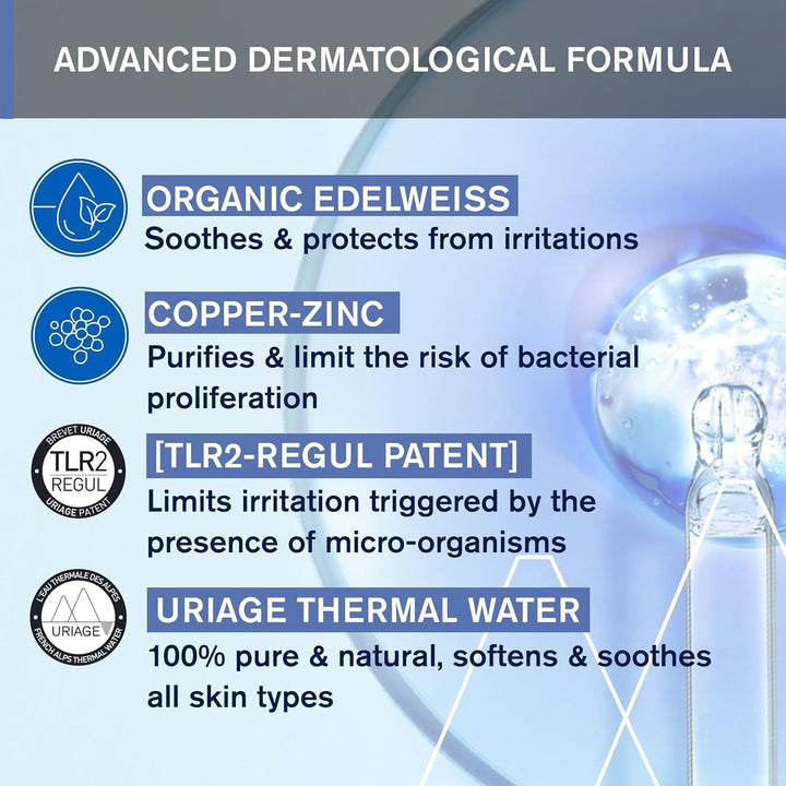Uriage Baby Peri-Oral Care with organic precious white & copper-zinc 30ml - Calmează imediat iritațiile - Repară și curăță pielea - Se absoarbe rapid - Fără parfum - 94% ingrediente de origine naturală Copii - Baie si Skincare Naty Shop